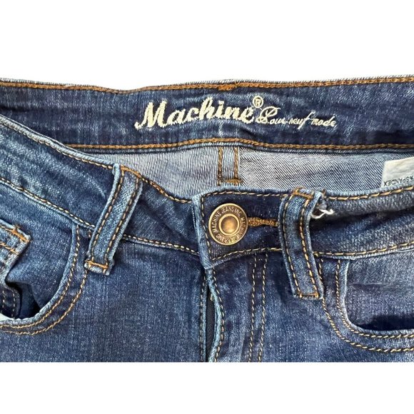 Machine Nouvelle Mode Jeans Skinny Ankle Distressed Faux Pearls Sz 26 Italy - Picture 9 of 10